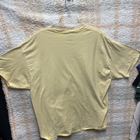 Champion Mens T-Shirt Size 2XL Yellow Short Sleeve Crewneck - Picture 5 of 8